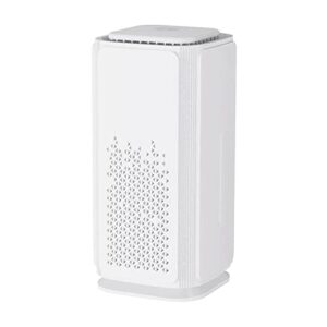 Small Air Cleaner with Ambient Light Lamp Multi Scene Use HEPA Filter USB Quiet Odor Smoke Dust Indoor Air Cleaner Desktop Air Freshener, White