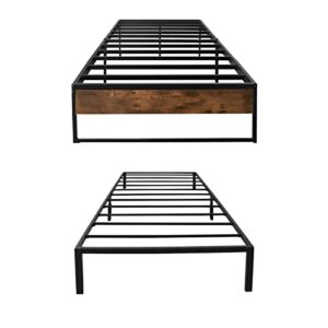 lamhorm 18" and 14" twin bed frames, heavy duty metal platform bed frame, no box spring needed