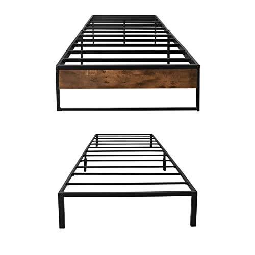 Lamhorm 18" and 14" Twin Bed Frames, Heavy Duty Metal Platform Bed Frame, No Box Spring Needed