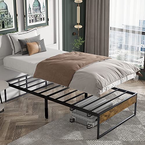 Lamhorm 18" and 14" Twin Bed Frames, Heavy Duty Metal Platform Bed Frame, No Box Spring Needed