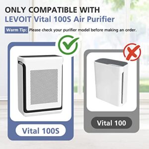 Vital 100S Filter Compatible with LEVOIT Vital 100S Smart WiFi Air Purifie-r, 3-in-1 True HEPA, High-Efficiency Activated Carbon Pre-Filter, Vital 100S-RF, 2 Pack