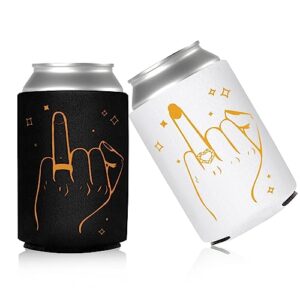 wedding can cooler sets, personalized wedding gifts for couples, husband and wife, bottles and cans collapsible sleeve, neoprene insulator can sleeves for wedding, honeymoon, bridal showers(2 pack)