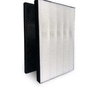 True HEPA Filter + Activated Carbon Pre Filter Compatible with Bissell Air220 Air320 Air Purifier 2609a 2768a Part 2677, 1 set