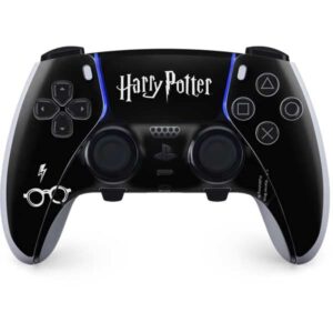 Skinit Gaming Decal Skin Compatible with PS5 DualSense Edge Pro Controller - Officially Licensed Warner Bros Harry Potter Scar and Glasses Design