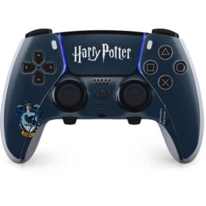skinit gaming decal skin compatible with ps5 dualsense edge pro controller - officially licensed warner bros ravenclaw house crest design