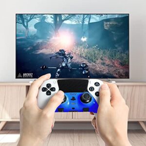 PS5 Edge Controller Skin, Custom Grip Decorative Strip Skin Protective Cover Case, DIY Faceplate Replacement Shell for Playstation 5 Dualsence Edge Controller, Blue