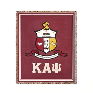 bbgreek kappa alpha psi fraternity paraphernalia - woven tapestry throw blanket - 51 x 63 inches - shield - official vendor