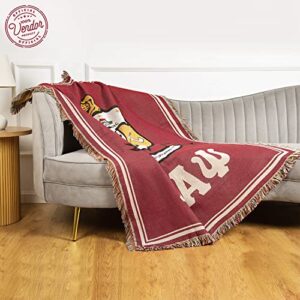 BBGREEK Kappa Alpha Psi Fraternity Paraphernalia - Woven Tapestry Throw Blanket - 51 x 63 Inches - Shield - Official Vendor