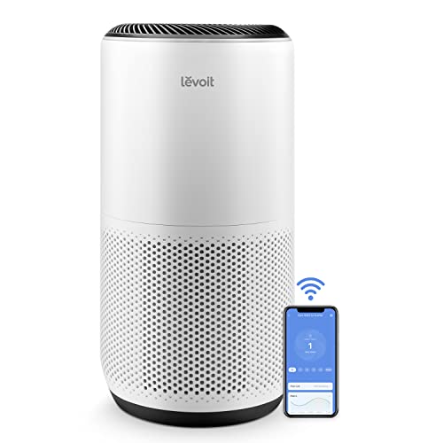 LEVOIT Air Purifiers Up to 1900 Ft² in 1 Hr with Washable Filters, Air Quality Monitor, Smart WiFi, Pet Hair in Bedroom, Vital 200S & Air Purifiers, Pet Allergies, White