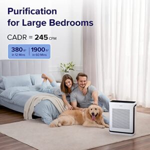 LEVOIT Air Purifiers Up to 1900 Ft² in 1 Hr with Washable Filters, Air Quality Monitor, Smart WiFi, Pet Hair in Bedroom, Vital 200S & Air Purifiers, Pet Allergies, White