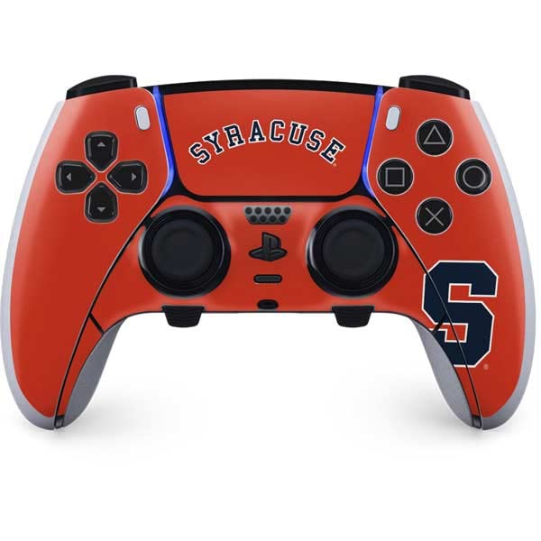 Skinit Gaming Decal Skin Compatible with PS5 DualSense Edge Pro Controller - Officially Licensed Syracuse S Orange Design