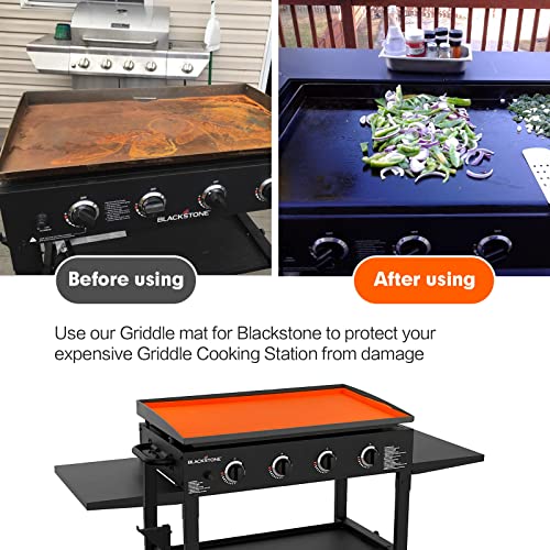 36" Silicone Griddle mat Cover for Blackstone Griddle, Food Grade Silicone Griddle mat Cover - Protect Your Griddle from Rodents, Insects, Leaves and Rust-All Season BBQ Grill Protective Cover