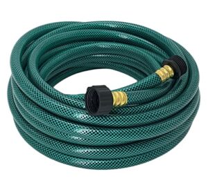 1/2 inch garden hose 15ft, boat hose, flexible & durable, with 3/4" solid pvc male to female fitting for household, outdoo