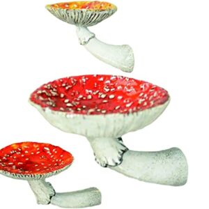 3Pcs Mushroom Hangers, Mushroom Shelves, Wall Mounted Whimsical Mushrooms, Wall Mounted Trays Available for Bedroom, Bathroom, Kitchen.