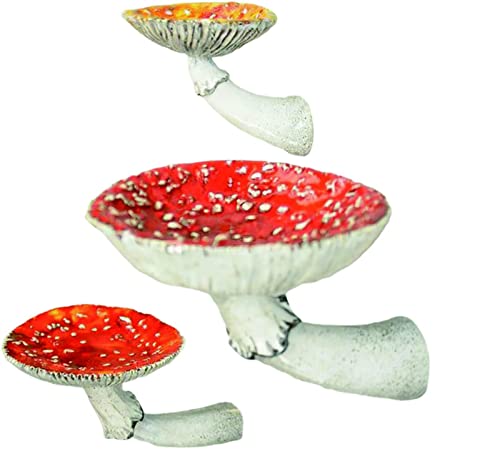 3Pcs Mushroom Hangers, Mushroom Shelves, Wall Mounted Whimsical Mushrooms, Wall Mounted Trays Available for Bedroom, Bathroom, Kitchen.