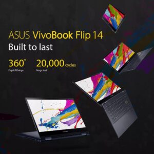 ASUS 2023 Newest Thin and Light VivoBook, 14 HD Touchscreen 2-in-1 Laptop, 4GB RAM, 256GB SSD, Intel Celeron Processor, NumberPad, Type-C,HDMI, Microsoft 365 Personal 1-Year Included, Windows 11 S