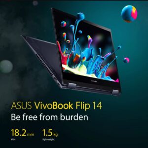 ASUS 2023 Newest Thin and Light VivoBook, 14 HD Touchscreen 2-in-1 Laptop, 4GB RAM, 256GB SSD, Intel Celeron Processor, NumberPad, Type-C,HDMI, Microsoft 365 Personal 1-Year Included, Windows 11 S