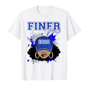 Finer Girl 1920 Zeta Beta Line Sisters Womens Girls T-Shirt