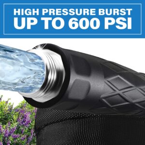 Bionic Flex Garden Hose 50Ft, Water Hose 50 Ft, Ultra Durable Leak/Kink Resistant Flexible Garden Hose with Easy Coil & Connect Nozzle, Crush Resistant Fittings, 600 PSI AS SEEN ON TV