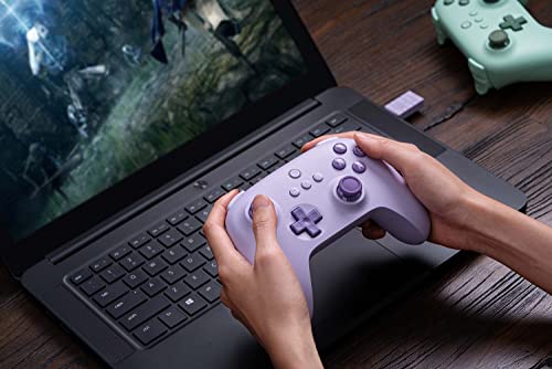 8Bitdo Ultimate C 2.4g Wireless Controller for Windows PC, Android, Steam Deck & Raspberry Pi (Lilac Purple)