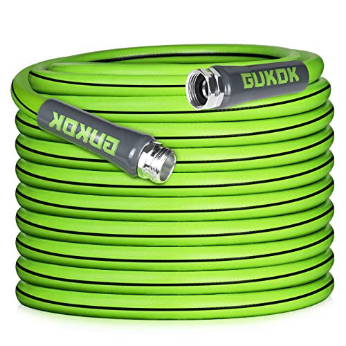 GUKOK Garden Hose 5/8 in. x 75 ft, Heavy Duty, Lightweight Water Hose, 3/4 Solid Male Female Fittings,Drinking Water Safe, 600 Burst PSI