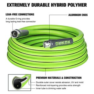 GUKOK Garden Hose 5/8 in. x 75 ft, Heavy Duty, Lightweight Water Hose, 3/4 Solid Male Female Fittings,Drinking Water Safe, 600 Burst PSI