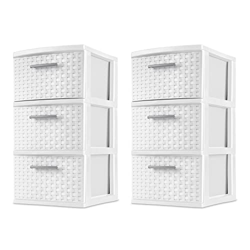 SENAX New Drawer Storage, White, Set of 2