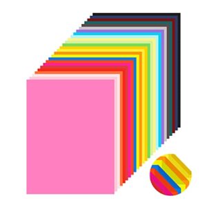 yinuoyoujia 100 sheets colored cardstock,25 assorted colors cardstock,8.5x11in printer paper,250gsm/92lb thick card stock for card making, craft, scrapbooking,party decors, kids school supplies