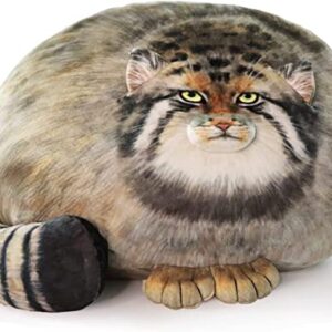 WEERSHUN Cat Plush Body Pillow, Fox Plush Pillow, Raccoon Plush Pillow, Soft and Comfortable Stuffed Animal Plush Pillow for All Ages, Great Gift Option for Boys Girls and Friends (Cat-45/18in)