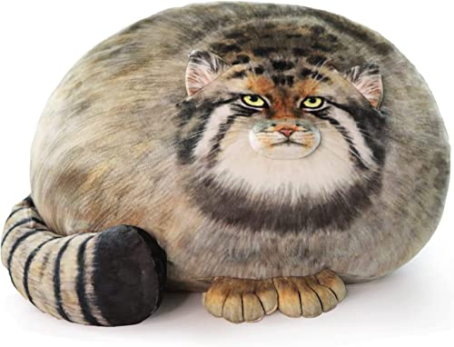 WEERSHUN Cat Plush Body Pillow, Fox Plush Pillow, Raccoon Plush Pillow, Soft and Comfortable Stuffed Animal Plush Pillow for All Ages, Great Gift Option for Boys Girls and Friends (Cat-45/18in)