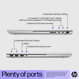 HP Envy Laptop, 17.3“ FHD Touchscreen Display, Intel Core i7-1260P Processor, 64GB RAM, 2TB SSD, Backlit Keyboard, SD Card Reader, HDMI, Wi-Fi 6, Windows 11 Home, Silver