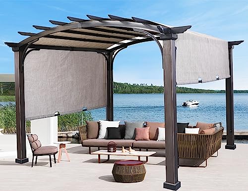 SCOCANOPY Replacement Sling Top for Lowe's Allen + roth 10 ft x 10 ft Freestanding Pergola Sold at Lowe's, L-PG152PST-B (Size: 200" (L) x 103" (W)),Light Grey