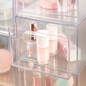 STORi Audrey Stackable Clear Bin Plastic Organizer Single Drawer | 4.5-Inches Tall | Organize Cosmetics and Beauty Supplies on a Vanity | Made in USA