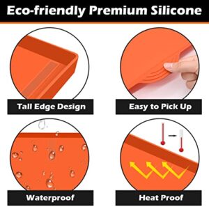 17" Griddle Mat Silicone for Blackstone, Magnetic Protective Cover Mats Blackstone Griddle Top Covers for Blackstone Protector Outdoor-Orange
