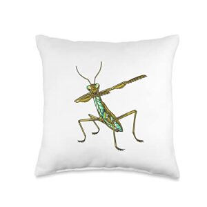 dk1 designs cool & funny mantis insects motives prayer motif insect throw pillow, 16x16, multicolor