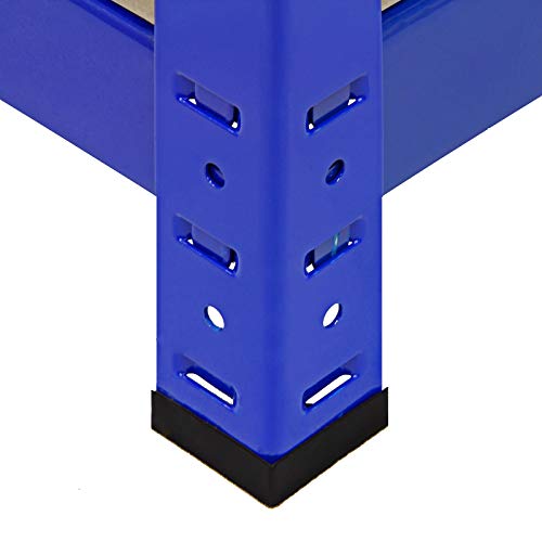 AUTOFU Shelf Organizer - Garage Shelves, Heavy Duty Metal Shelving Unit, Storage Shelf, Utility Rack, Standing Racking Units for Kitchen Pantry Closet Workshop Shed, 5 Tier, 59x28x12inch(H*W*D), Blue