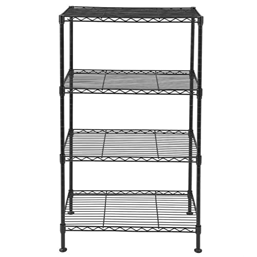 4-Shelf Adjustable Storage Shelving Unit Organizer Wire Rack Metal for Kitchen