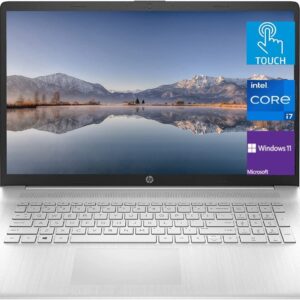 HP 17 Laptop, 17.3" HD Touchscreen Display, 12th Gen Intel i7-1255U Processor, 16GB RAM 1TB PCIe SSD, Backlit Keyboard, Webcam, WiFi, Bluetooth, Windows 11 Home, Natural Silver