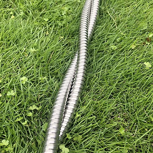 YANWOO 304 Stainless Steel 5ft Short Garden Hose with Female to Male Metal Connector, Flexible & Lightweight Water Hose, Drinking Water Safe (5ft)