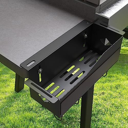 Upgrade Griddle Caddy for Blackstone 28"/36" Griddles,Grill Caddy with Magnetic Tool Holder&Knife Holder,Space Saving Grill Accessories Storage for Blackstone Griddle,Black