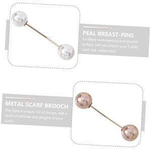 RORPOIR 10pcs Anti Exposure Brooch Silk Scarf for Hair Pearl Brooch Wedding Decoration Pearl Corsage Cardigan Collar Clip Peal Breast Scarf Brooch Pin Shawl Buckle Shawl Brooch Pendant