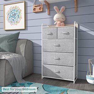 YITAHOME Fabric Dresser with 5 Drawers - Storage Tower & 5 Drawer Dresser - Fabric Storage Tower, Organizer Unit