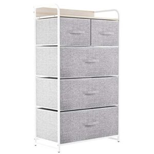 YITAHOME Fabric Dresser with 5 Drawers - Storage Tower & 5 Drawer Dresser - Fabric Storage Tower, Organizer Unit