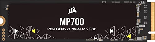 Corsair MP700 2TB PCIe Gen5 x4 NVMe 2.0 M.2 SSD – High-Density TLC NAND – Aluminum Heatsink – M.2 2280 – DirectStorage Compatible – Up to 10,000MB/sec – PCIe Gen4 & Gen3 Backwards Compatible – Black