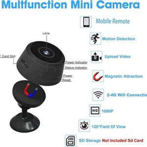 Phouqtem Spy Camera Hidden Camera WiFi Mini Camera with Motion Detection Wireless Nanny Cam HD 1080P Home Security and Indoor Outdoor