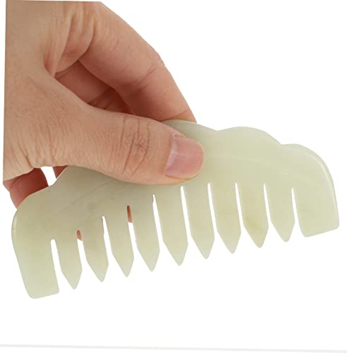 BIUDECO Scalp Massager Hair Comb 2pcs Jade Comb Cosmetic Comb Hair Combs Face Massager