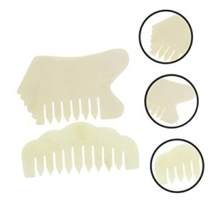 BIUDECO Scalp Massager Hair Comb 2pcs Jade Comb Cosmetic Comb Hair Combs Face Massager