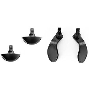 Jadebones 4 PCS Metal Paddles, Stainless Steel Back Hair Trigger Locks Replacement Parts for PS5 Edge Controller (Black)