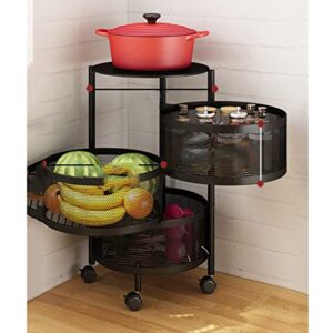 quanjj multi-layer kitchen storage rack rotating basket cart vegetable and fruit rack kitchen bathroom storage rack (color : d, size : 60cm*30cm)