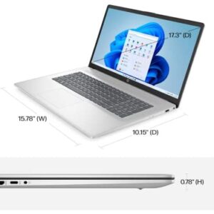 HP 17 HD+ Laptop, 2023 Newest Upgrade, Intel Core i3-1125G4 (Quad-core), 32GB RAM, 1TB SSD, Webcam, Wi-Fi, HDMI, USB-C, Fast Charge,Bluetooth, Windows 11, School and Business Ready, ROKC HDMI Cable